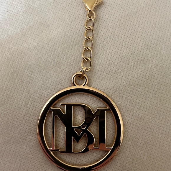 Badgley Mishka Logo Gold Keychain New - Picture 3 of 4